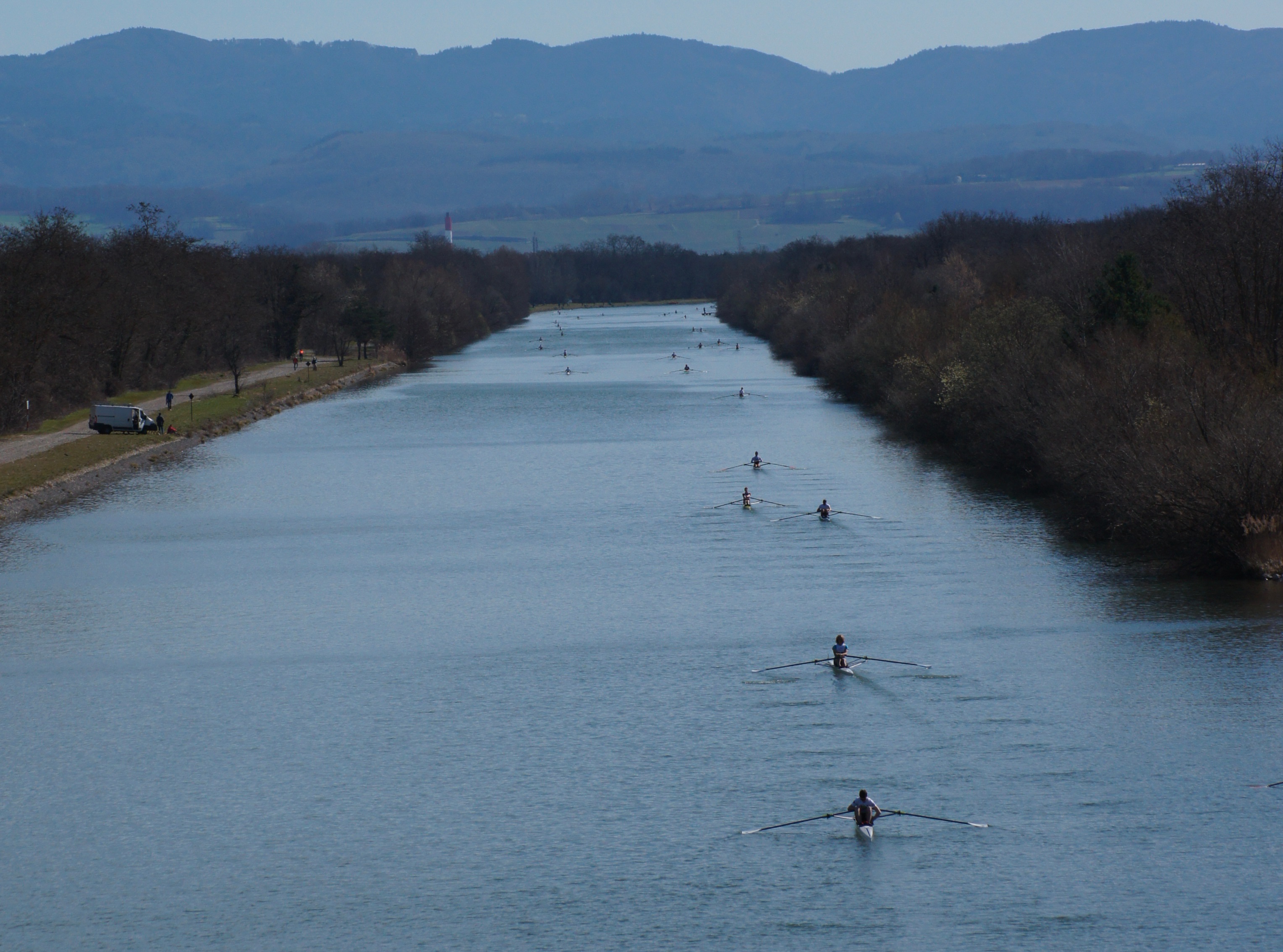 Bassin de 15km pour pratiquer l'aviron à Mulhouse 