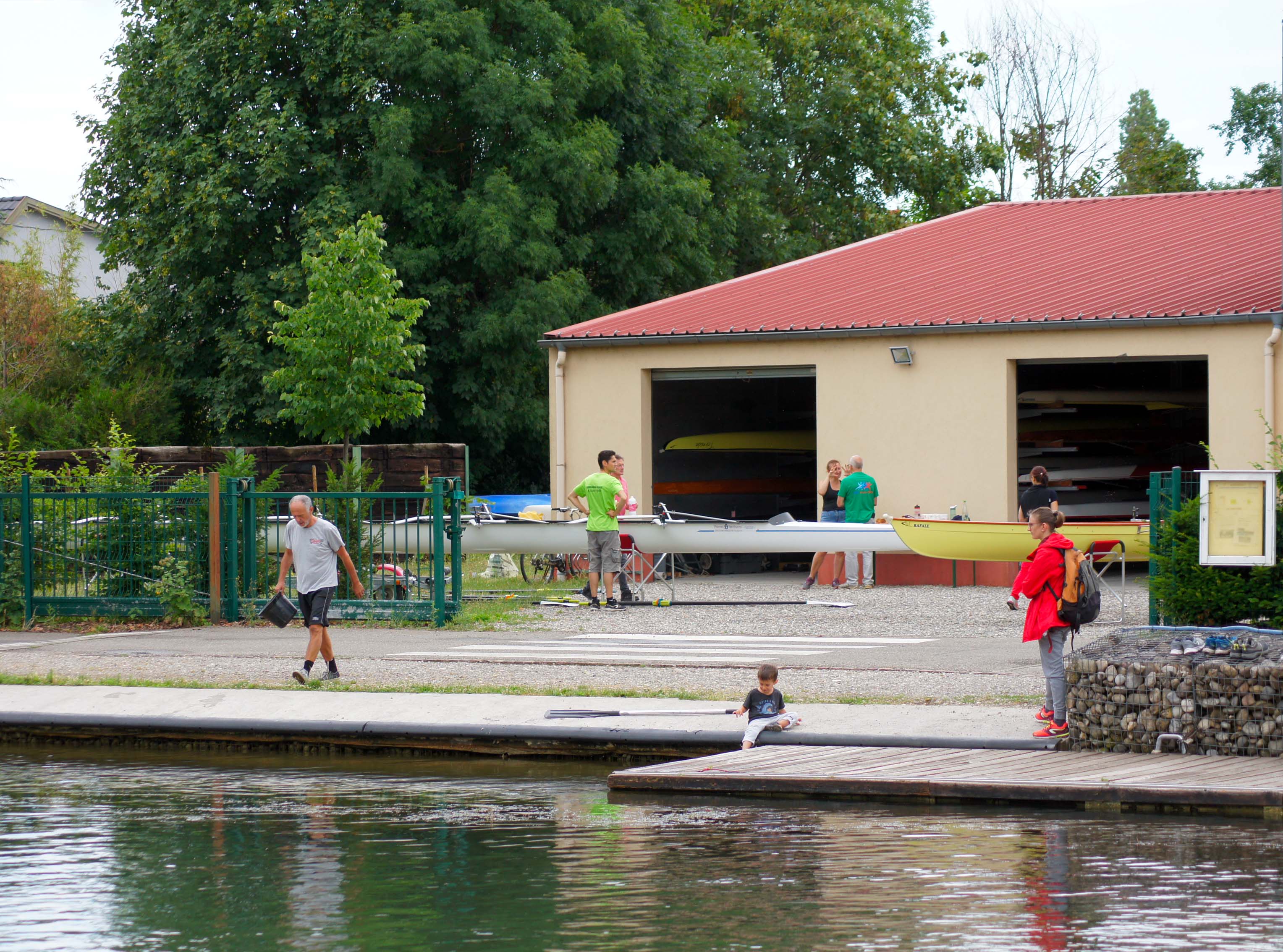 Le batiment du club d'aviron de Mulhouse